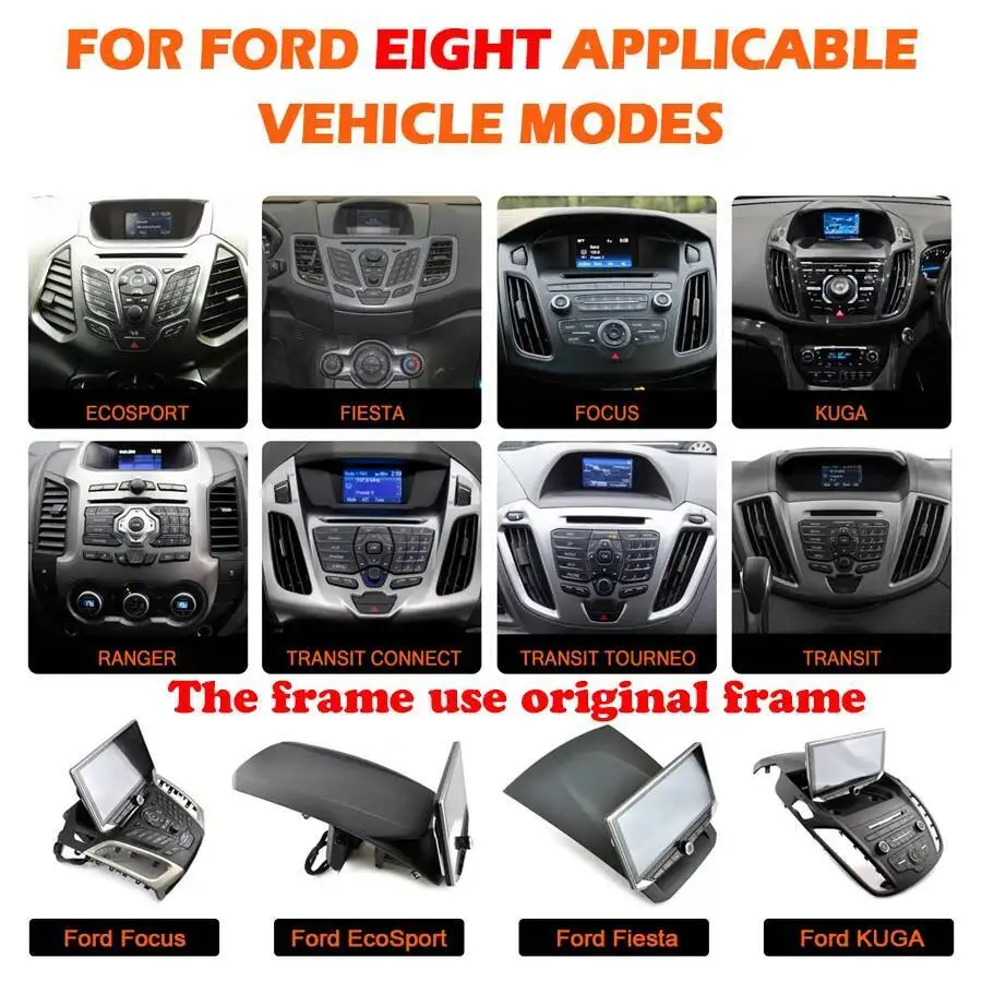 Car Radio 10.88inch For Ford Transit Connect Tourneo 2018-20 Media Android 15 WIFI Bluetooth Multimedia GPS Qled Screen CarPlay