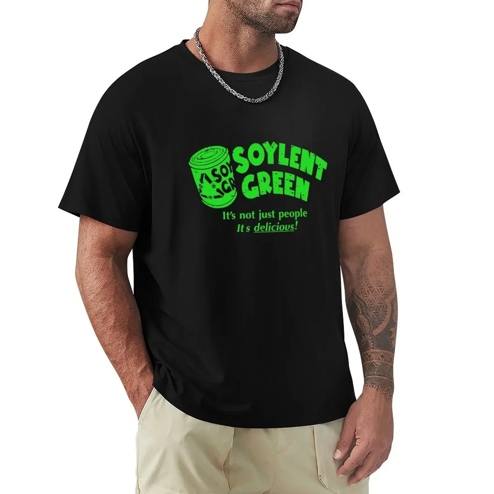 Soylent Green T-Shirt Short sleeve tee customs vintage animal prinfor boys Men's t shirts Summer fashion New Arrival Cotton 2024