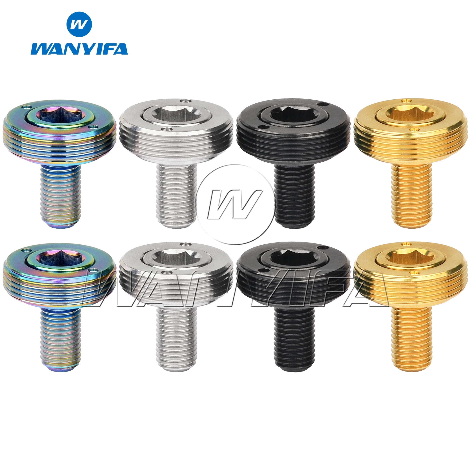 Wanyifa Titanium Ti Bicycle Screw M8x15mm Chain Wheel Crank Bolt Extractor Pack of 2