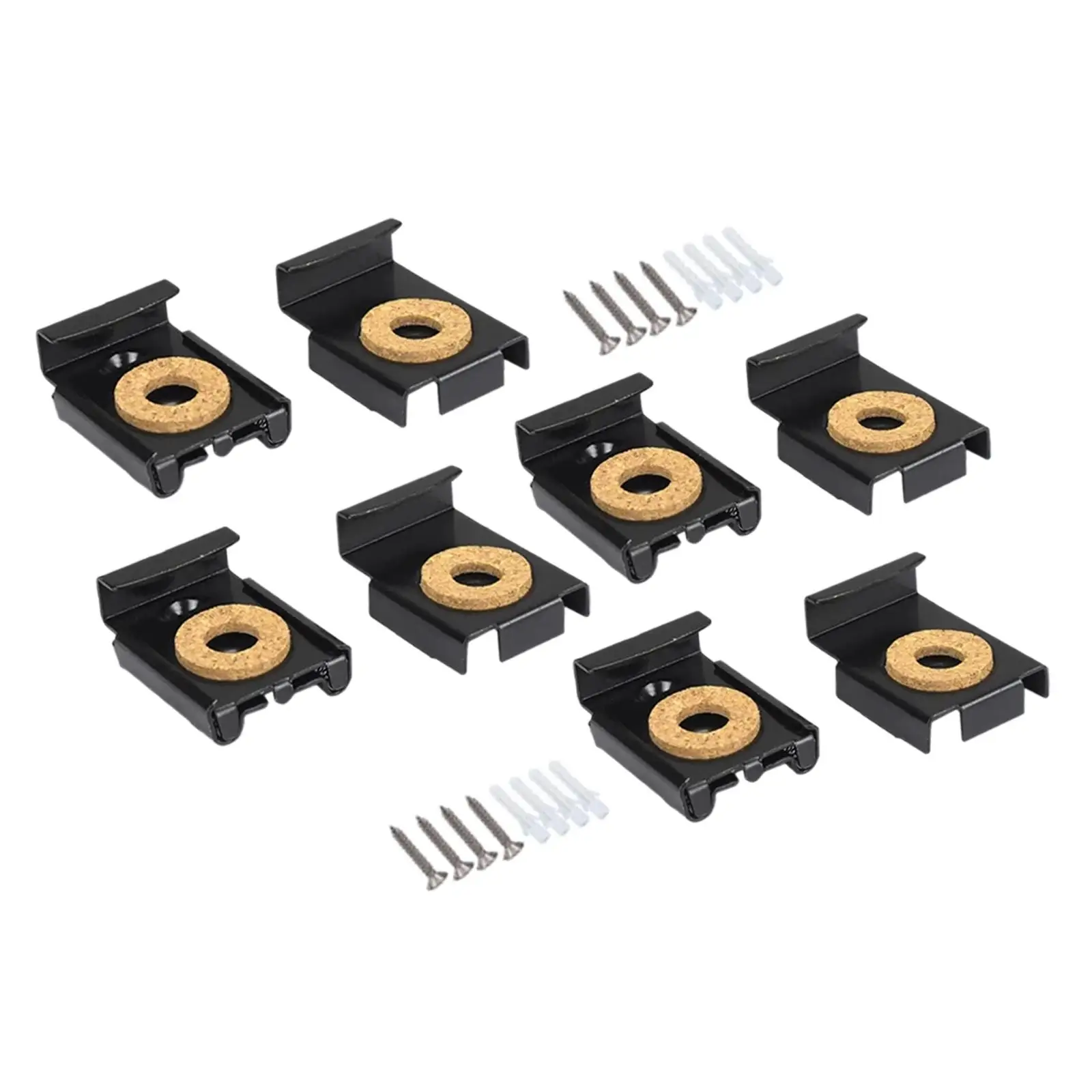 Premium Iron Mirror Holder Clips Set Spring Adjustable Mounting Kit for Secure Wall Mirror and Tile Display
