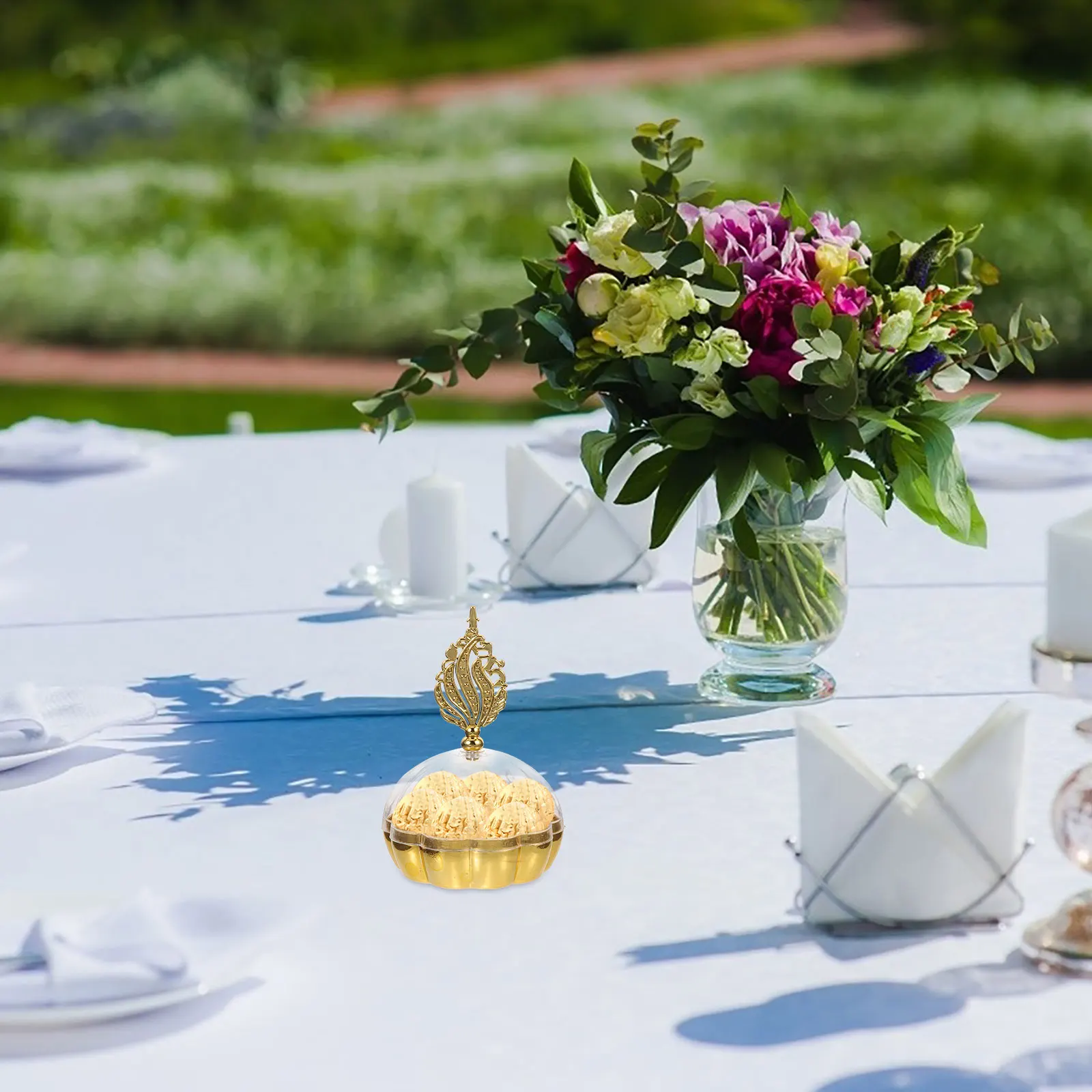 

12pcs C y Boxes Transparent Round Crown Shaped Party Favors Wedding Guests Halloween Supplies Clear Gift Boxes For Nuts Cookies