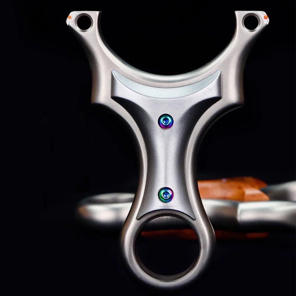 High-quality Super-hard Stainless Steel Portable Slingshot Professional Slingshot Competition-specific High-power Two-color