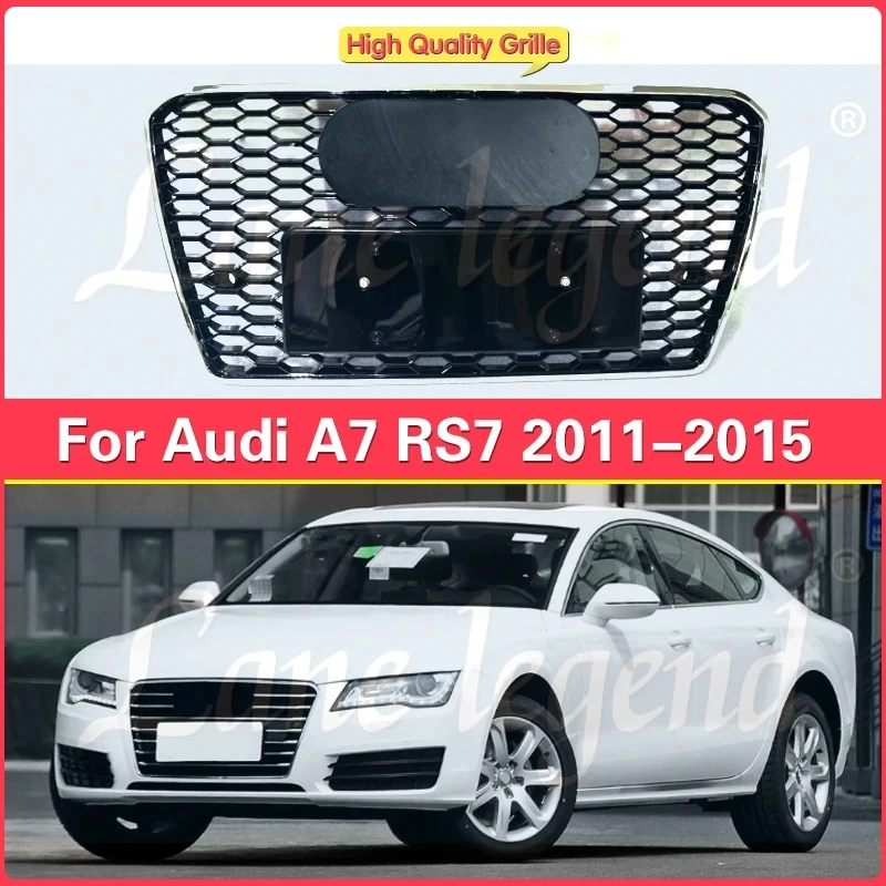 

High Quality Grills Modified Auto Grille For Audi A7 RS7 2011-2015 Grille Modified Front Bumper Grille Honeycomb Styling