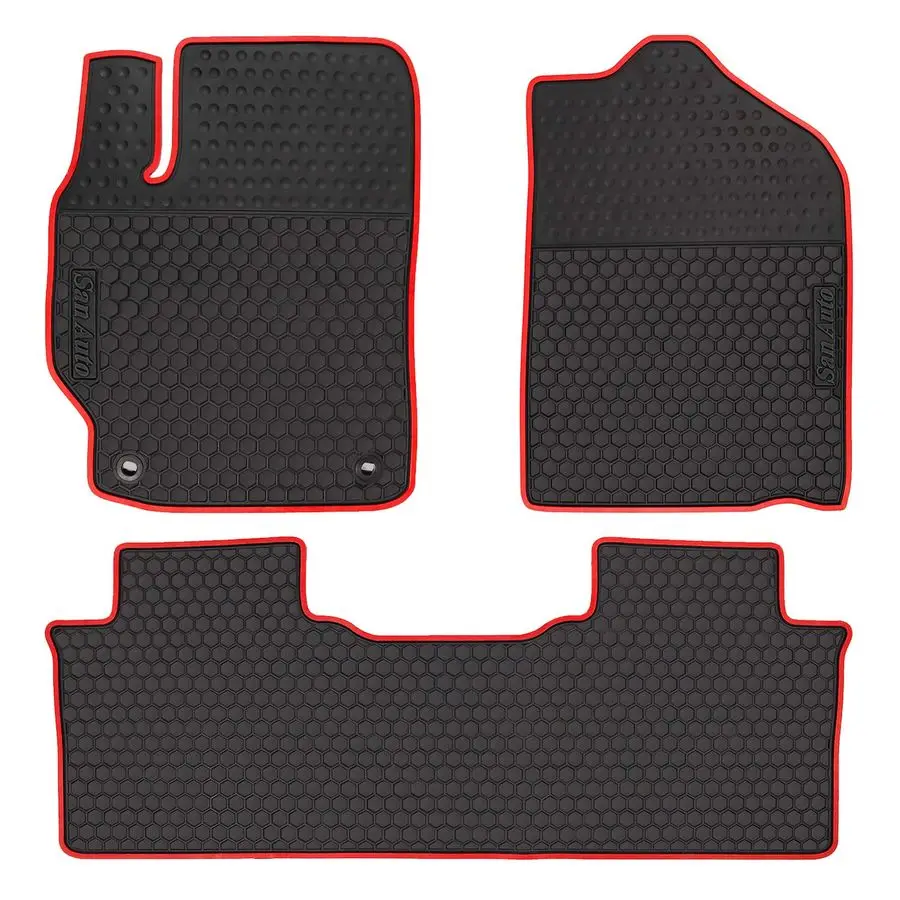 

Car Rubber Floor Mat for Toyota Camry 7th 201220132014201520162017 Custom Fit Black Red Rubber Car Floor Liners Set All Weather