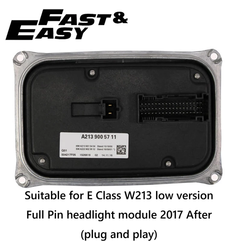 Aftermarket new A2139005711 A2229003013 full pin LED headlight module ECU for Mercedes-Benz E class W213 low version 2017-