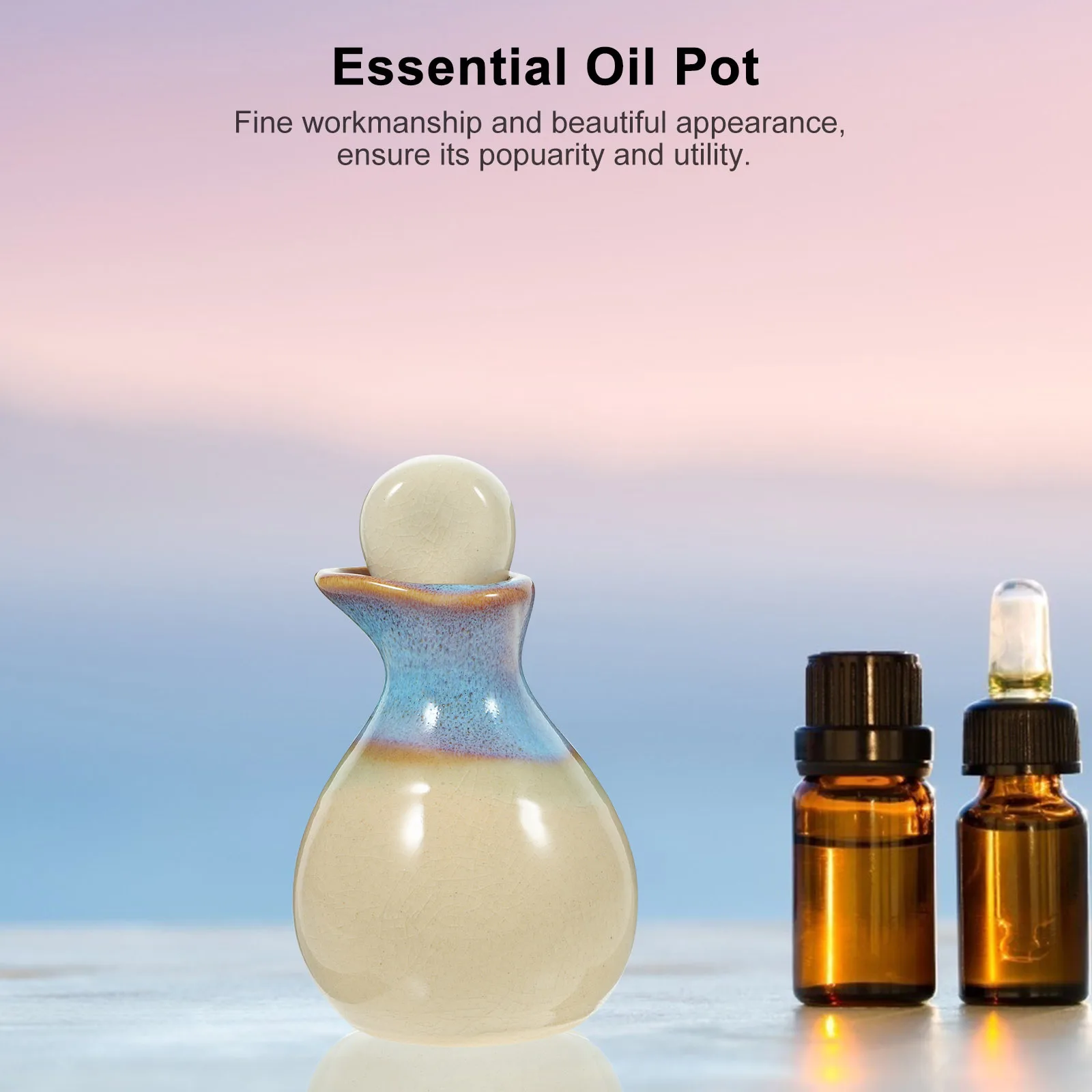 

Essential Oils Bottle Dispensers Perfume Bottles White Small Ceramic Porcelain Container