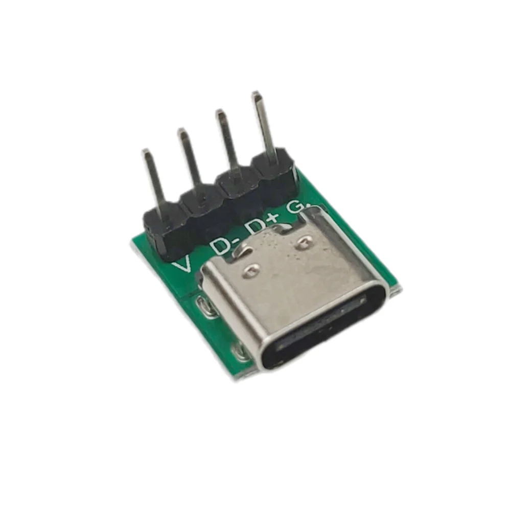 5PCS USB 3.1 TYPE-C Port Female Socket to In-Line DIP-4P Adapter Test Board to Pin Header XH2.54
