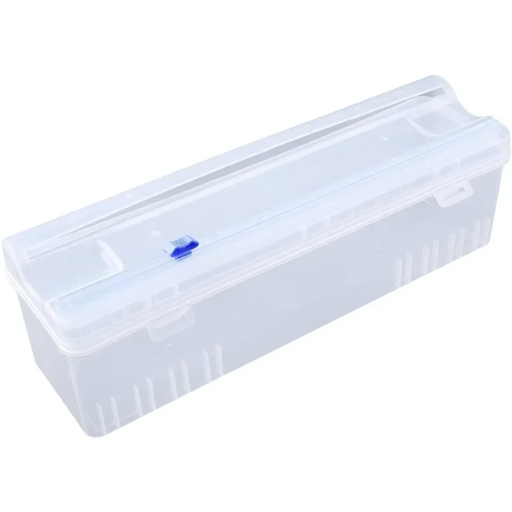 

For Storage Rack with Sliding Cutter Plastic Stretch Wrap Dispenser for Sharp Cutting of Kitchen Tools