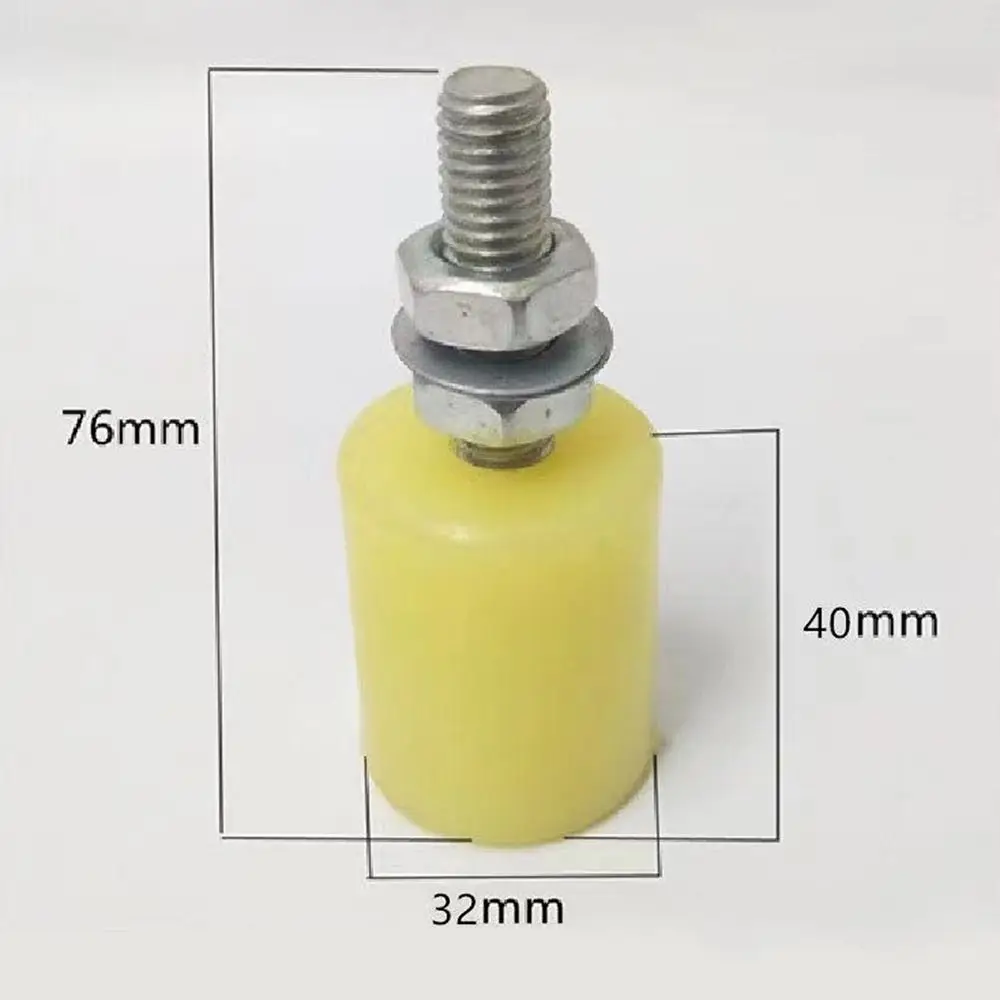 Rouleau de guidage de portail coulissant en nylon durable, épaissi, à double roulement, support d'as