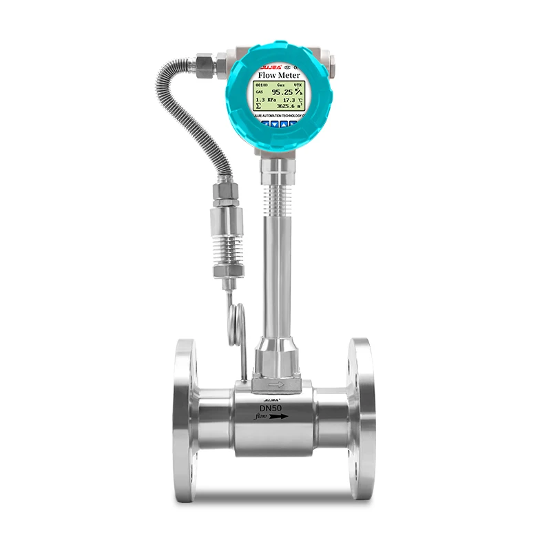 Stainless Steel Vortex Flowmeter DN80 High Precision 1.5% Accuracy 4-20mA/RS485 Liquid Gas High Efficiency