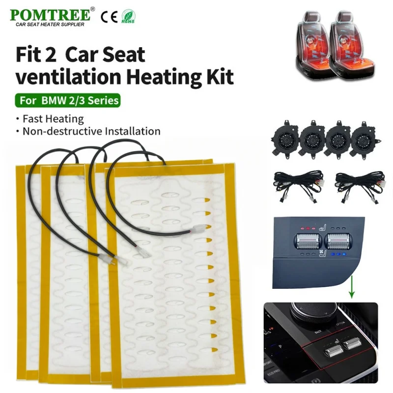 Built-in Car Seat Ventilation Cooling And Heating System Kit For BMW 2 3 Series Car Seat Vent Heat Pad Non-Destructive Install