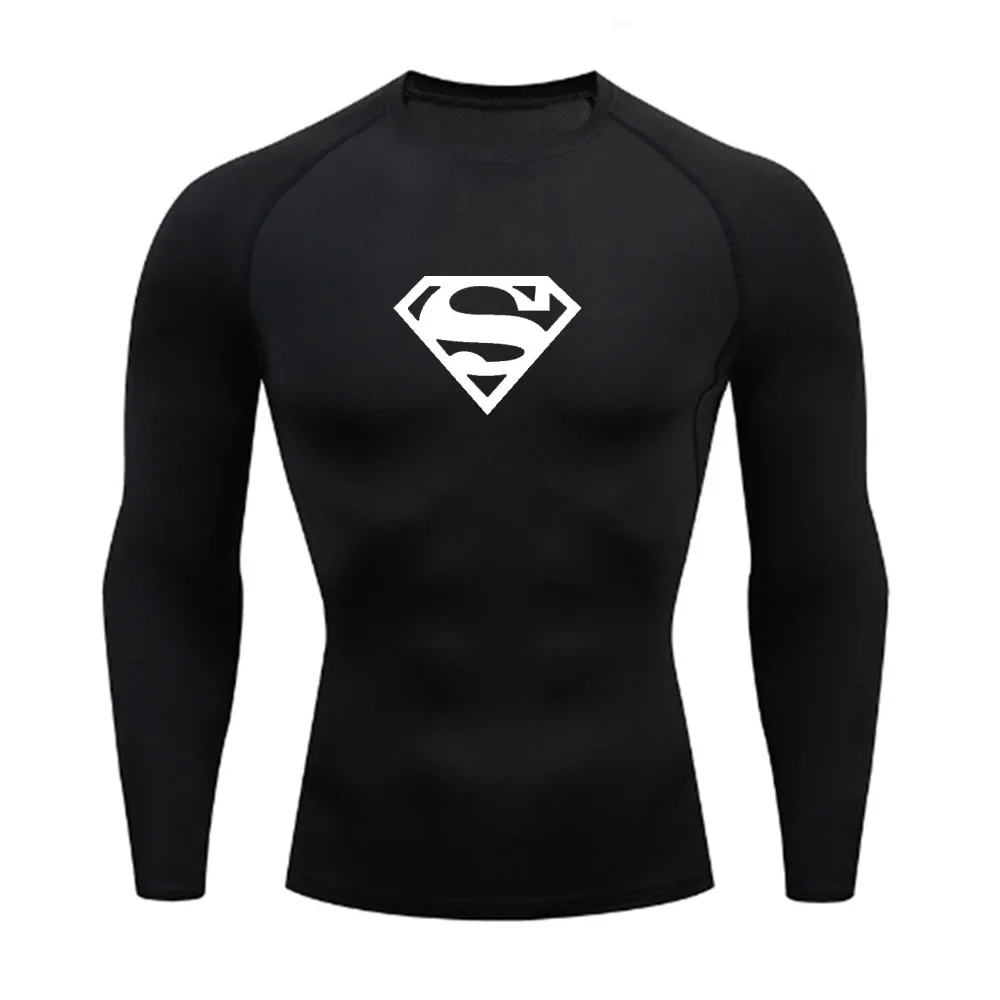 Men's training clothes sun protection sports T-shirts long sleeved tight fitting clothes running quick drying breathable cycling