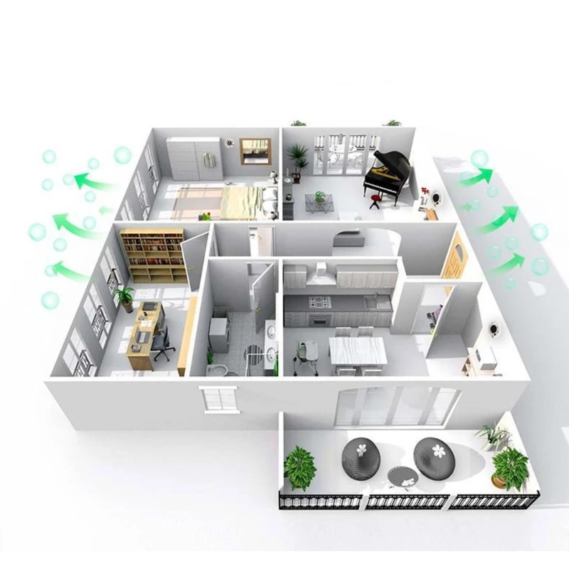  Quiet 50mm Air Circulations Fan Variable Speed For Stuffy Rooms Heat Recovery