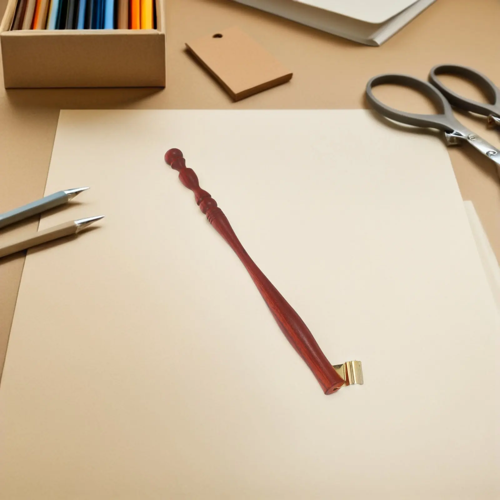 Wooden Oblique Calligraphy Dip Pen Holder Ergonomic Lightweight Pen Handle Removable Nib Holder for Calligraphy Comic Painting