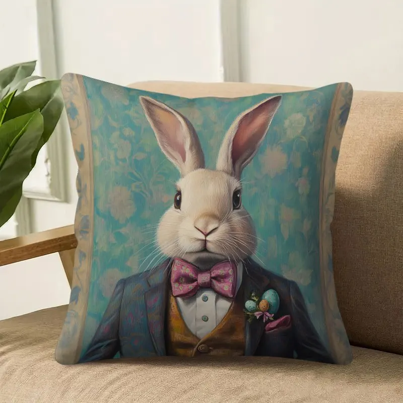 

1PC Bunny Pattern Cushion Cover for Bedroom, Living Room & Farmhouse Decor (Pillow Insert Not Included)