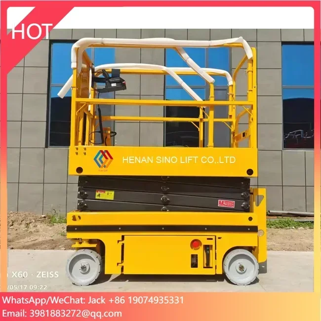 Mesa elevadora de tijera autopropulsada estrecha de 8m Mesa elevadora eléctrica Mesa elevadora de tijera hidráulica