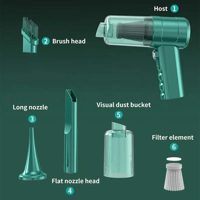 Car Vacuum Cleaner Wireless Portable Large Suction Household Handheld Dust Collector Small Mini Dust Blower for Car Home Vacum