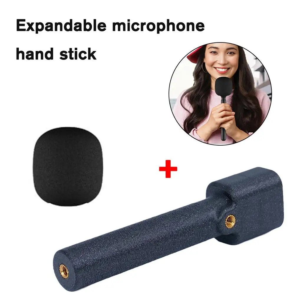 

BUDI 3D Printing Wireless Microphone Handle Grip Stick Expandable Microphone Hand Stick Adapter With 1/4 Port for dji MIC 2 J9A9