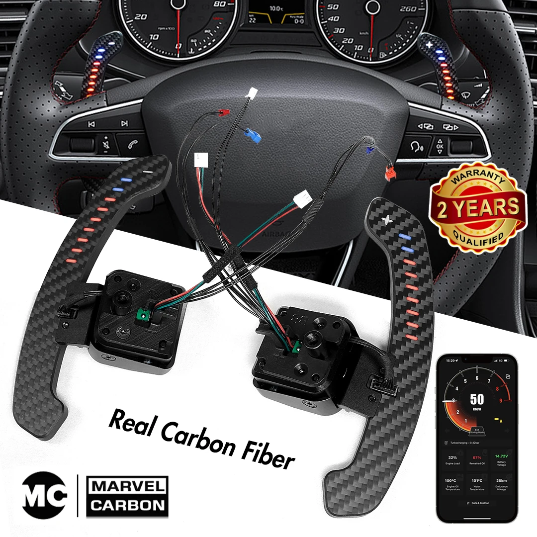 

LED Magnetic Carbon Fiber Paddle Shifters for SEAT Cupra Leon Formentor