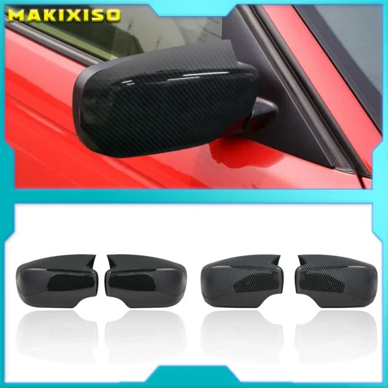 

ABS Carbon Fiber Color Gloss Black Rearview Mirror Covers Side Mirror Caps For BMW E46 E39 Sedan/Touring 1998 1999 2000-2005