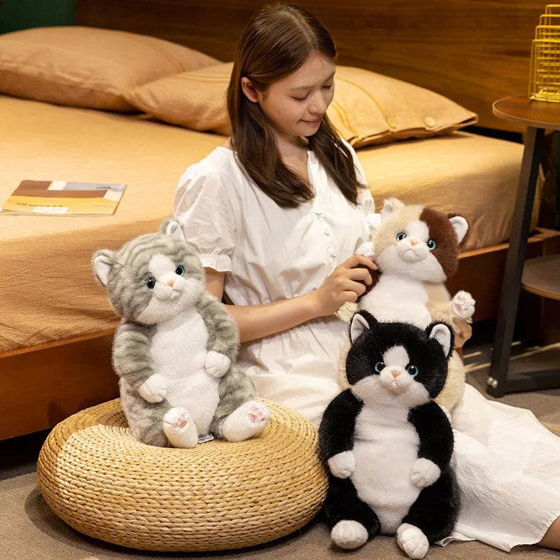 45 ซม.การ์ตูนสร้างสรรค์รอบ Lazy Faty แมวตุ๊กตา Plush Hug หมอนตุ๊กตาสัตว์แมวของเล่นสําหรับของขวัญวันเกิดตกแต่ง