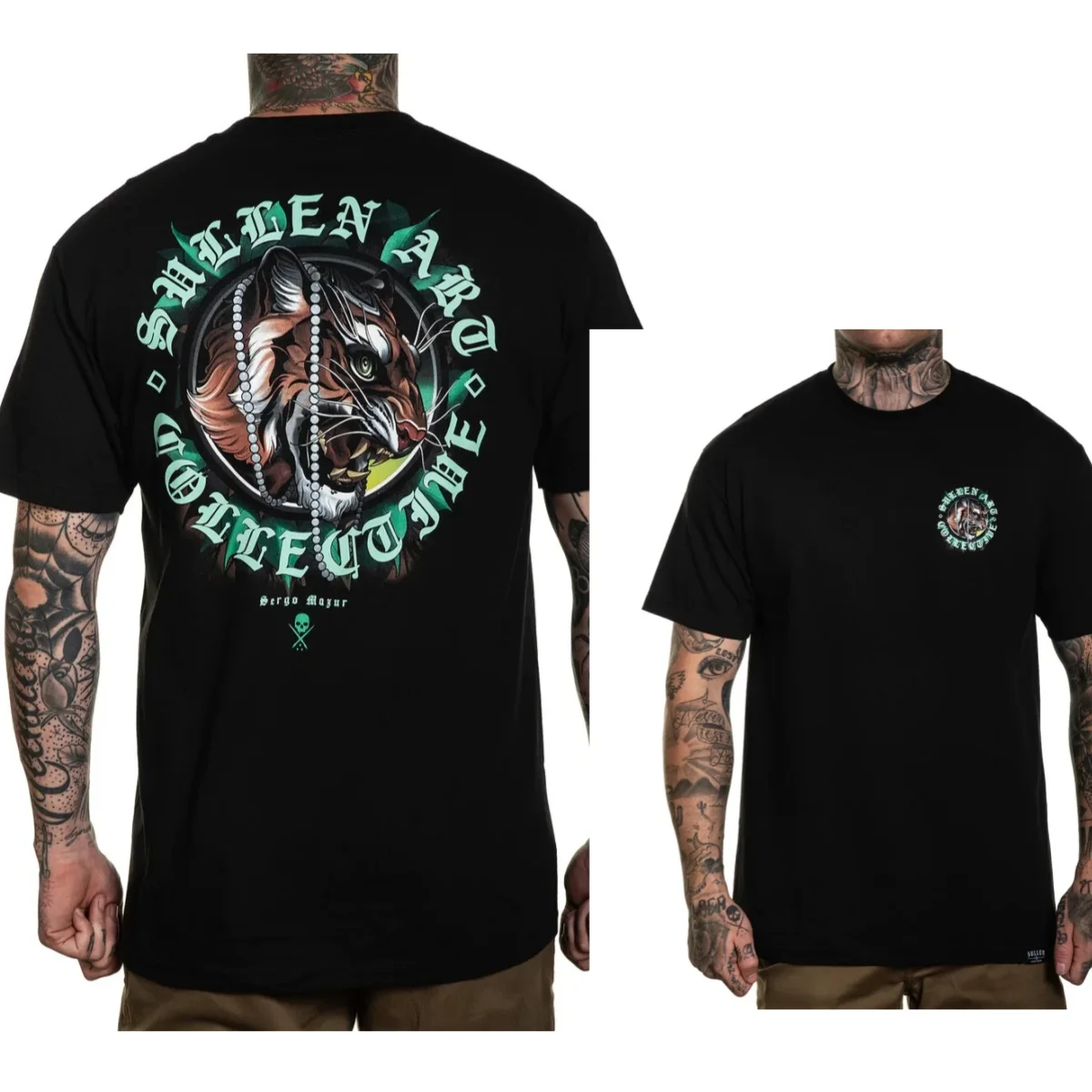 Sullen Pin Up Punk Bike Street Gothic Americana Tattoo Art Mens JADED TIGER High-end Luxury Unisex Style Both of Men and Women