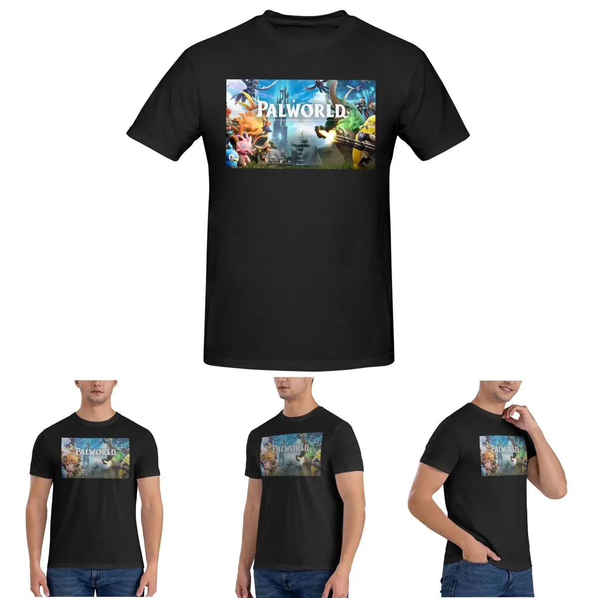 

Palworld Game Lover T-Shirt for Men Cotton Oversized T Shirts Men's Tees Short Crew Neck Summer Clothes Tops S-6XL