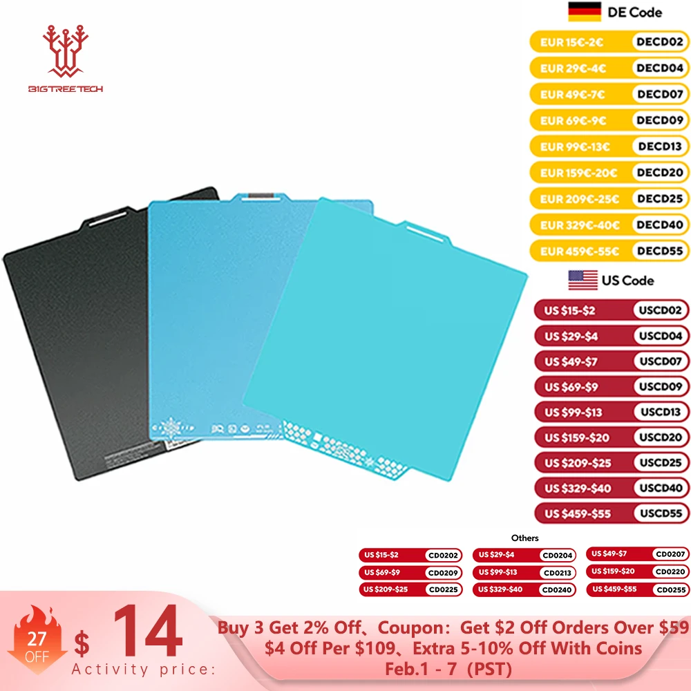 �y�Z�[�����zBIGTREETECH Panda�r���h�v���[�g CryoGrip Pro�N�[���v���[�g BambuLab H2D H2S P1 A1 X1 Adventurer 5M Kobra 3 K1 MAX Ender 3�Ή�