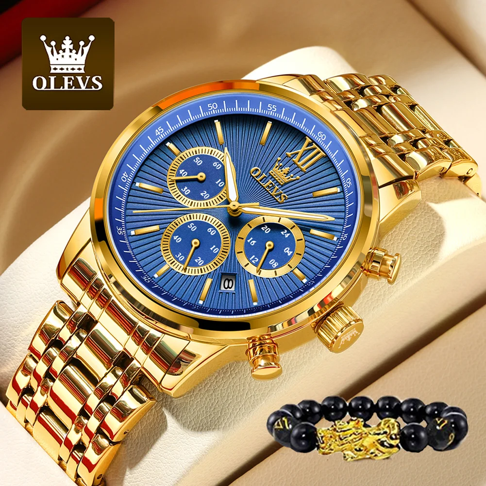 

OLEVS TY709 Men's Watch Luxury Brand Calendar Waterproof Night Glow Timing Code Watch Original Men's Quartz Watch Reloj Hombres