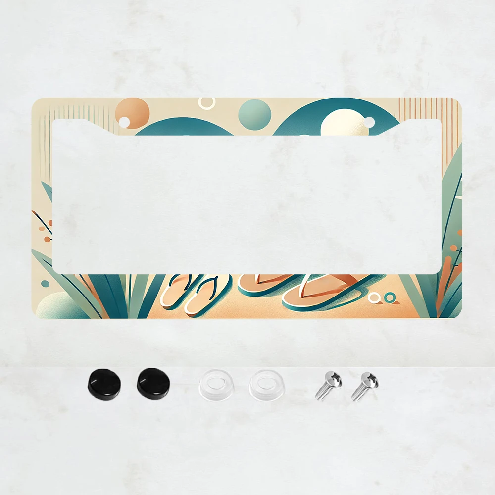 

1 шт. рамка для номерного знака 6 * 12 дюймов с уникальным и стильным декором - используйте этот держатель для номерного знака с круглыми отверстиями