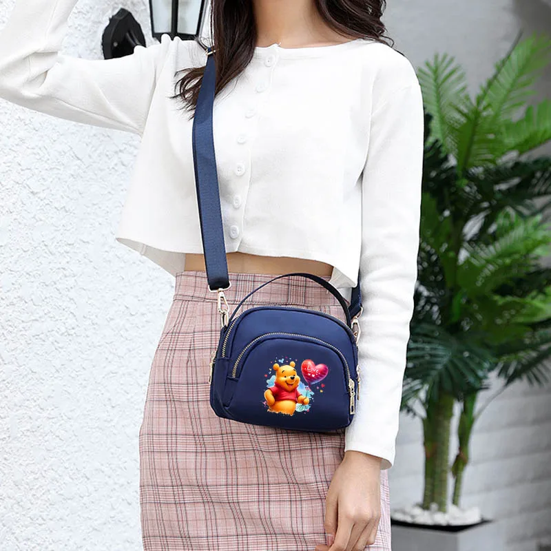 Catoon Winnie The Pooh New Women's Travel Bag Shoulder Bag Lady Bags Small Causal Crossbody Bag Hanging Coin Purse Women Handbag