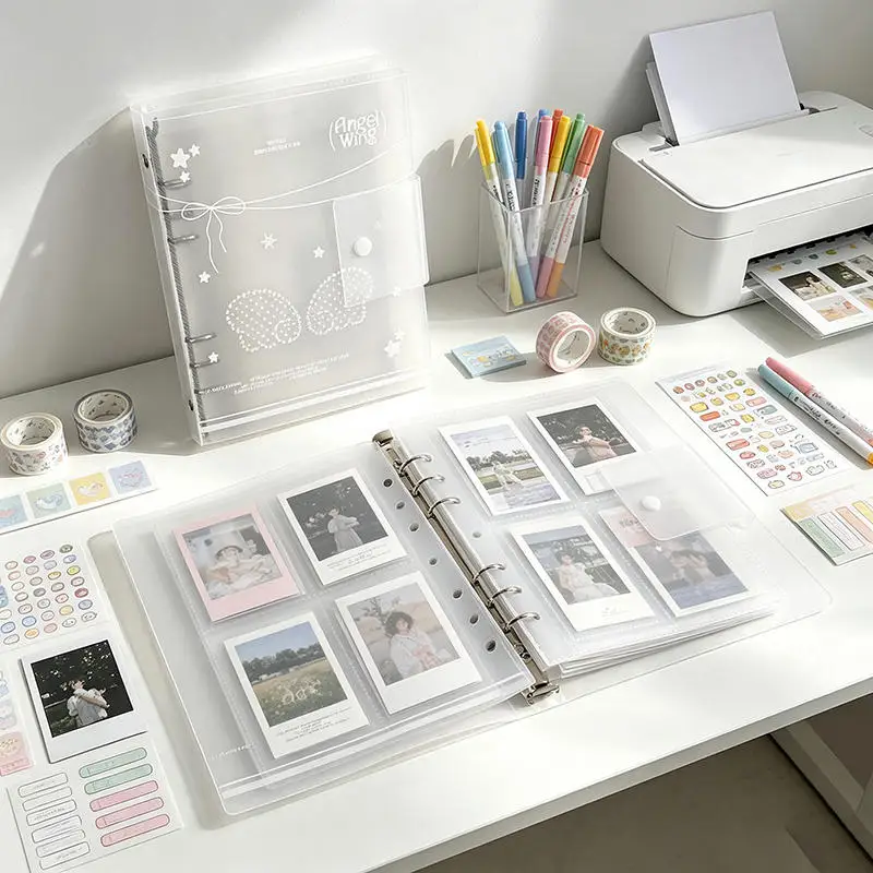 A5 Loose-Leaf Binder Organization Ins Style Ring Binder Notebook Scrub PP Inner Core Cover Note Book Journal Planner Office view 3