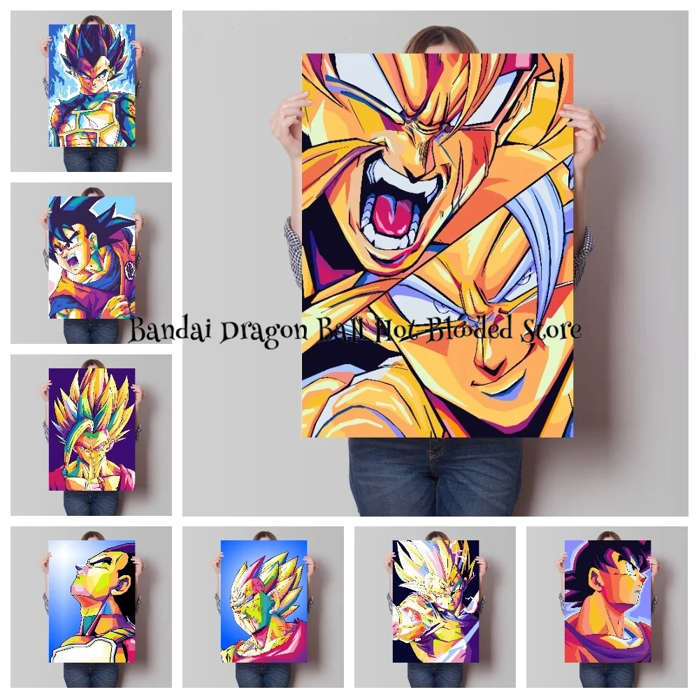 

Colorful Creativity Canvas Painting Classic Anime Dragon Ball Goku Vegeta HD Poster Print Picture Art Home Living Decor Painting