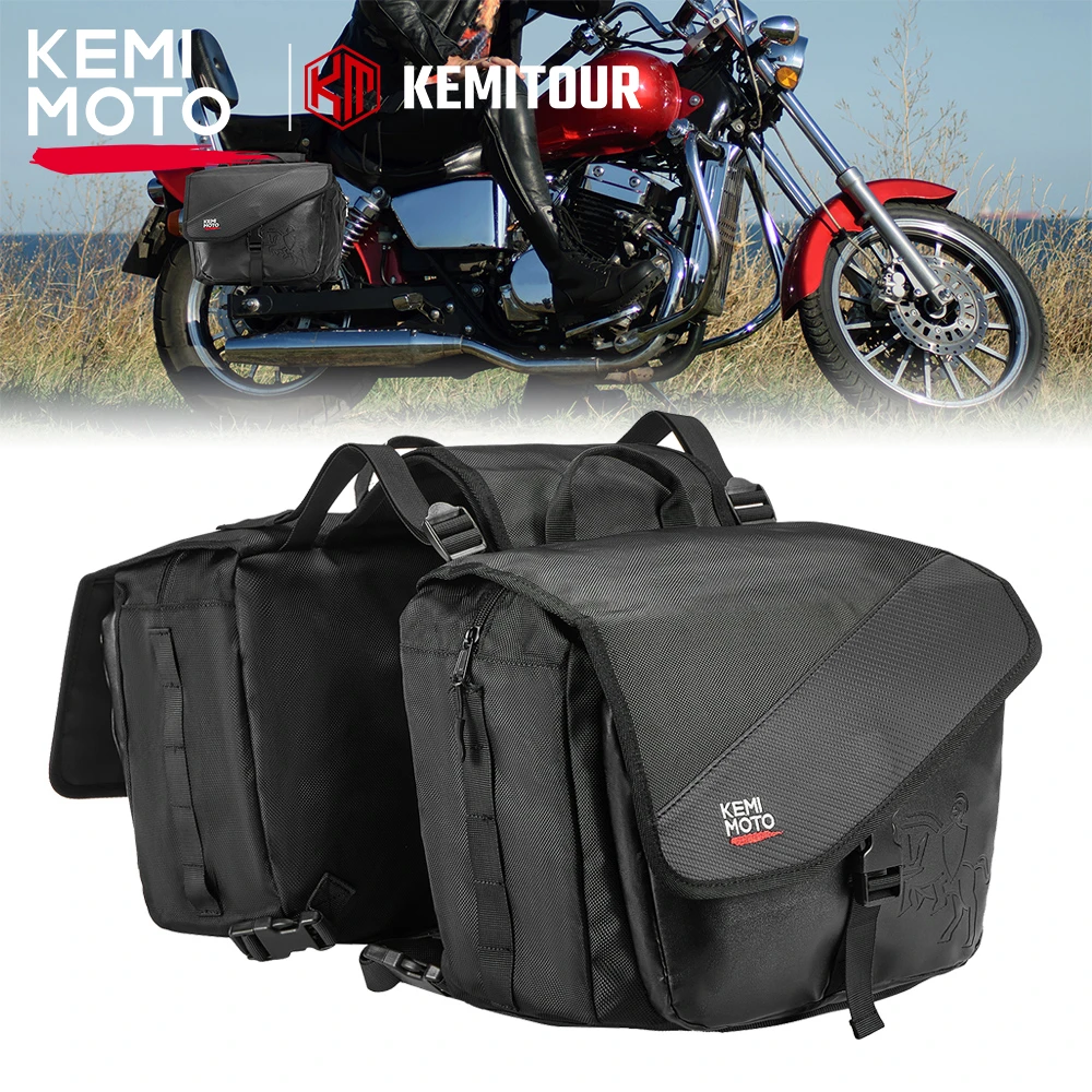 

Motorcycle Saddlebag Side Saddle Bag Panniers Bag Universal for Yamaha V-star for Honda Shadow Vulcan Adventure Accessories Bags