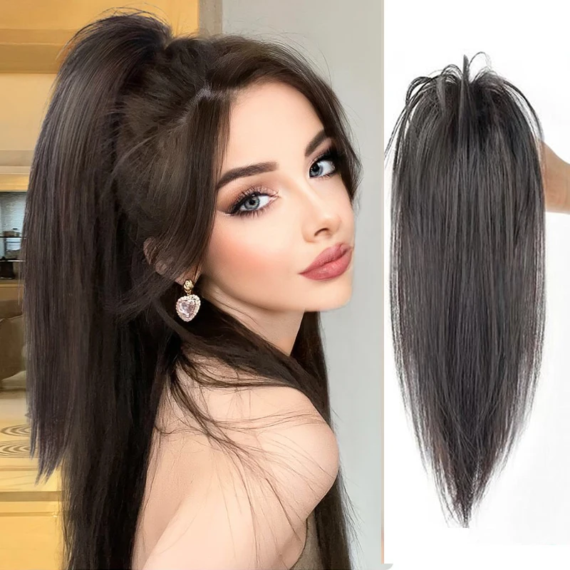 

Aosiwig Synthetic Claw Ponytails Wig Long Pony Tail Extensions Natural Black Brown Straight Curly Fake False Hairpiece For Women