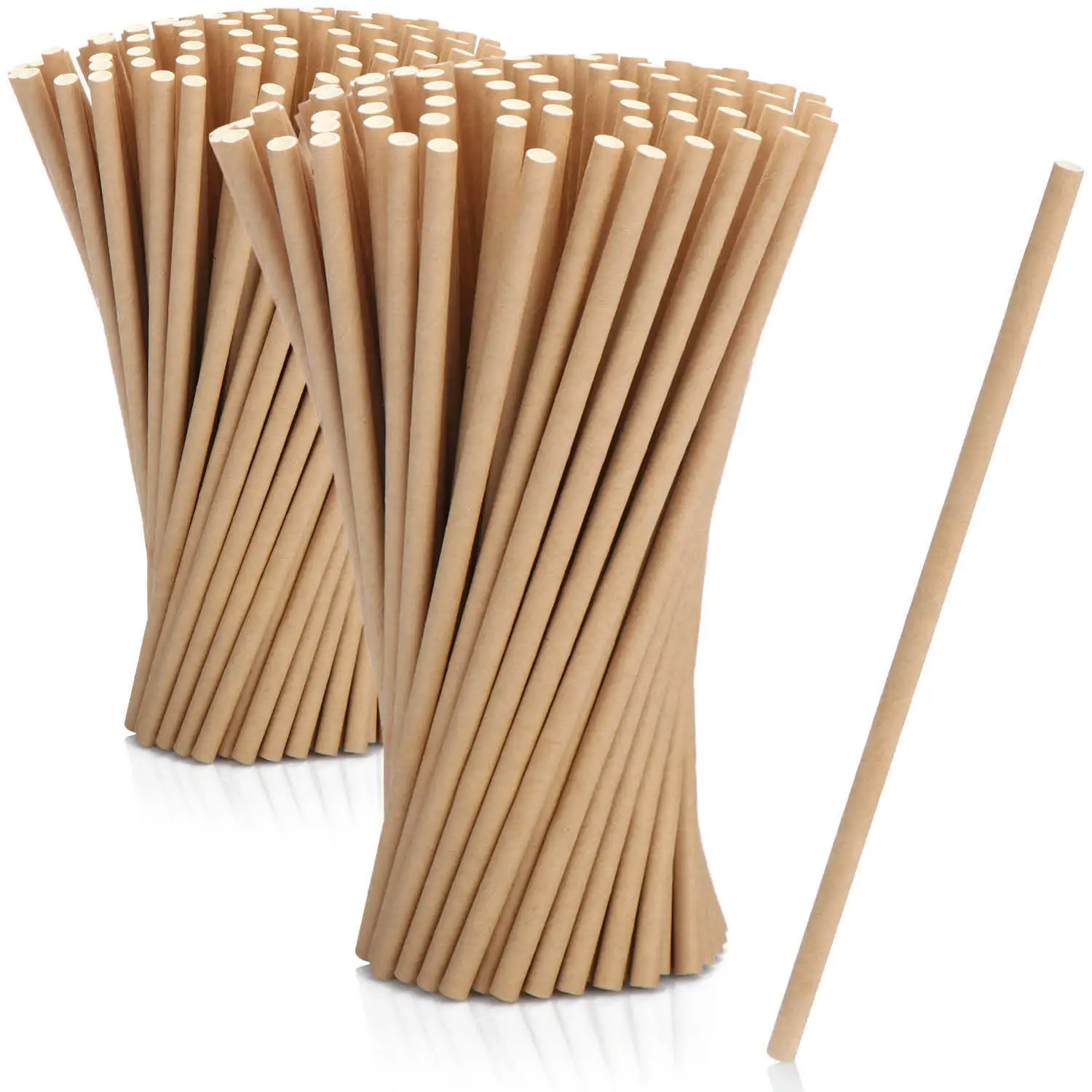 100Pc Kraft Paper Straws Eco Friendly Vintage Wedding Celebration Classmate Birthday Party Decoration Event Get Together Supplie