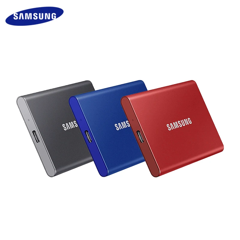 SAMSUNG T7 1TB TYPE-C USB 3.2 GEN2 SSD NVMe High Speed 1050MB/S Portable Solid State Drive AES Encrypted PSSD for Desktop Laptop