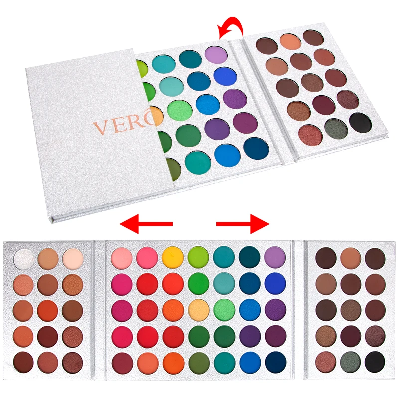 65 Colors Eye Shadow Plate Shimmer Matte Sequin Eyeshadow Colorful Stage Ball Dedicated Neon Eyeshadow Palette Makeup Beauty