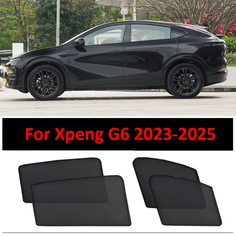 

For Xpeng G6 2023-2025 Magnetic Car Sunshade Sun Visor Mesh Curtains Side Window Sun Shade Heat Protection Sunshield