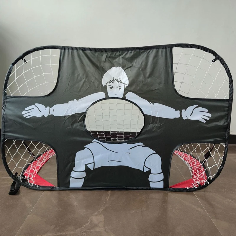 2-In-1 Portable Foldable Mobile Children's Football Goal Football Tennis Rack Multifunctional Training Ball Rack