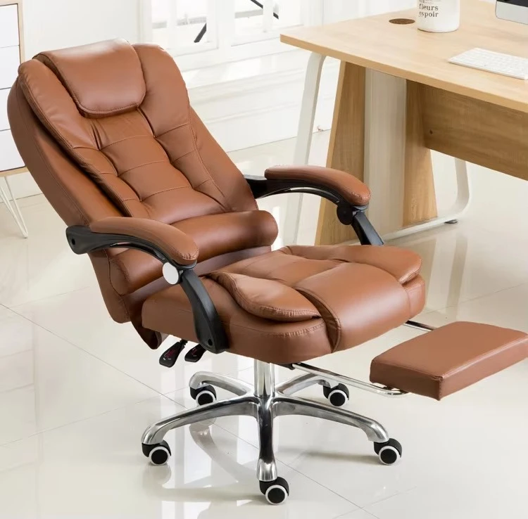 Low Price High Back Office Chair Adjustable Polyurethane Leather Ergonomic Office Work Chair with Wheels