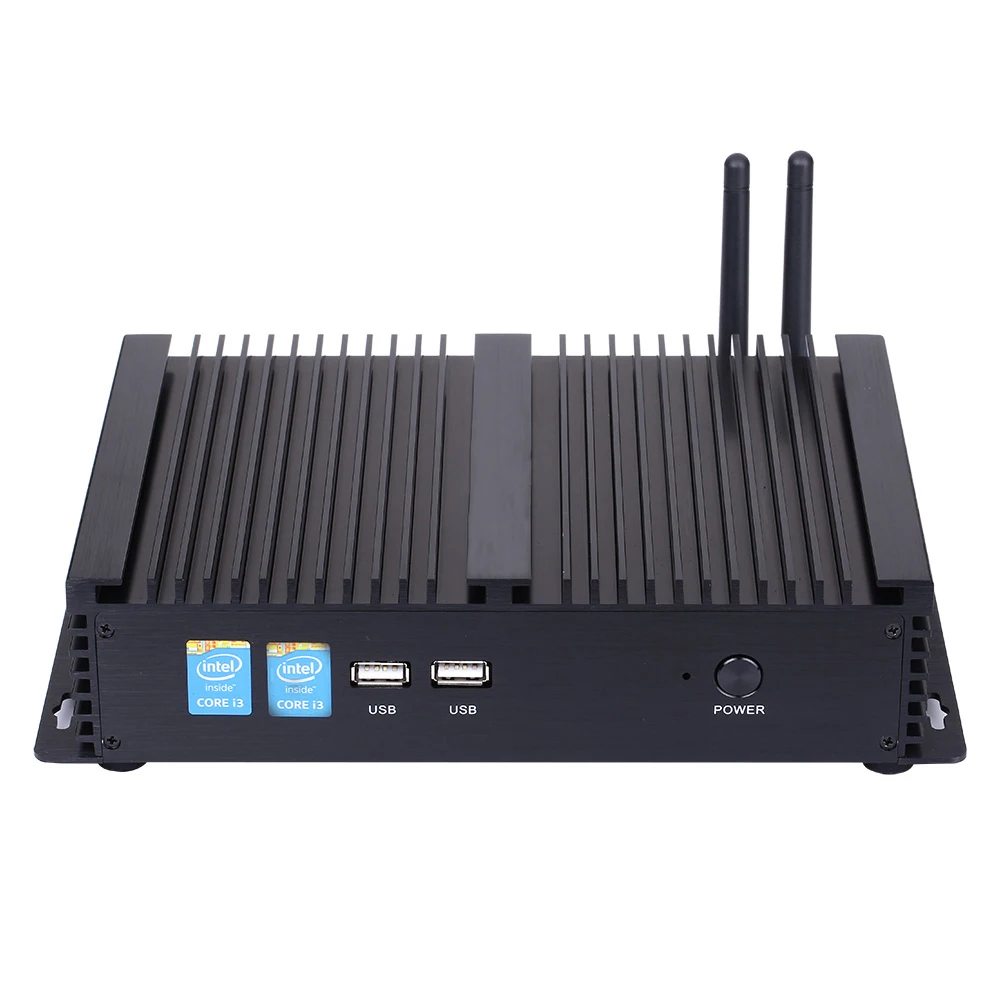 Hunsn Fanless Industriële Pc, Mini Computer, Im03, Intel Celeron 2955u 2957u, Windows 11, Ac Wifi, Bt4.0, Vga, Hdmi, 2com Rs232, 6usb2.0