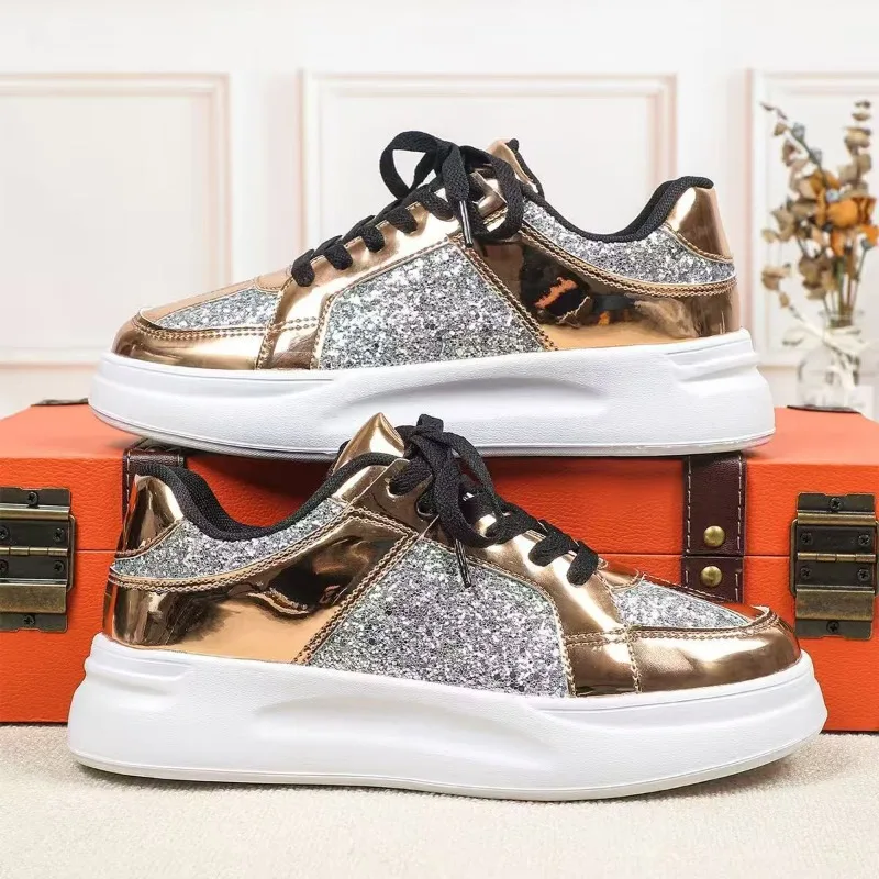 

Модная женская обувь на толстой подошве 35–45, повседневные легкие кроссовки для пар, увеличивающие рост, уличная мужская обувь на плоской подошве