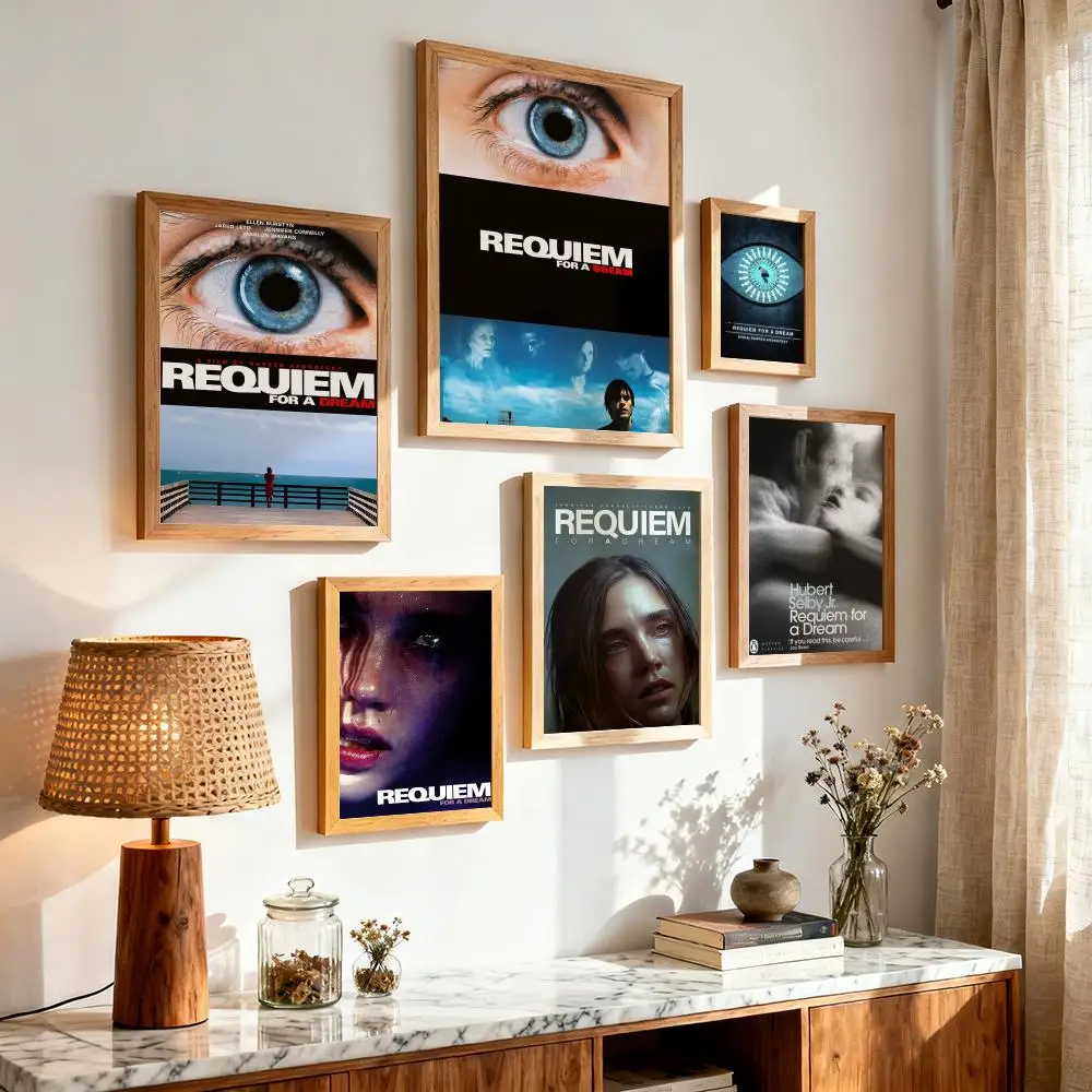 Drama R-Requiem for a D-Dream Painting Calligraphy Aesthetic Canvas Wall Poster Modern Room Bedroom Cafe Wall Artwork