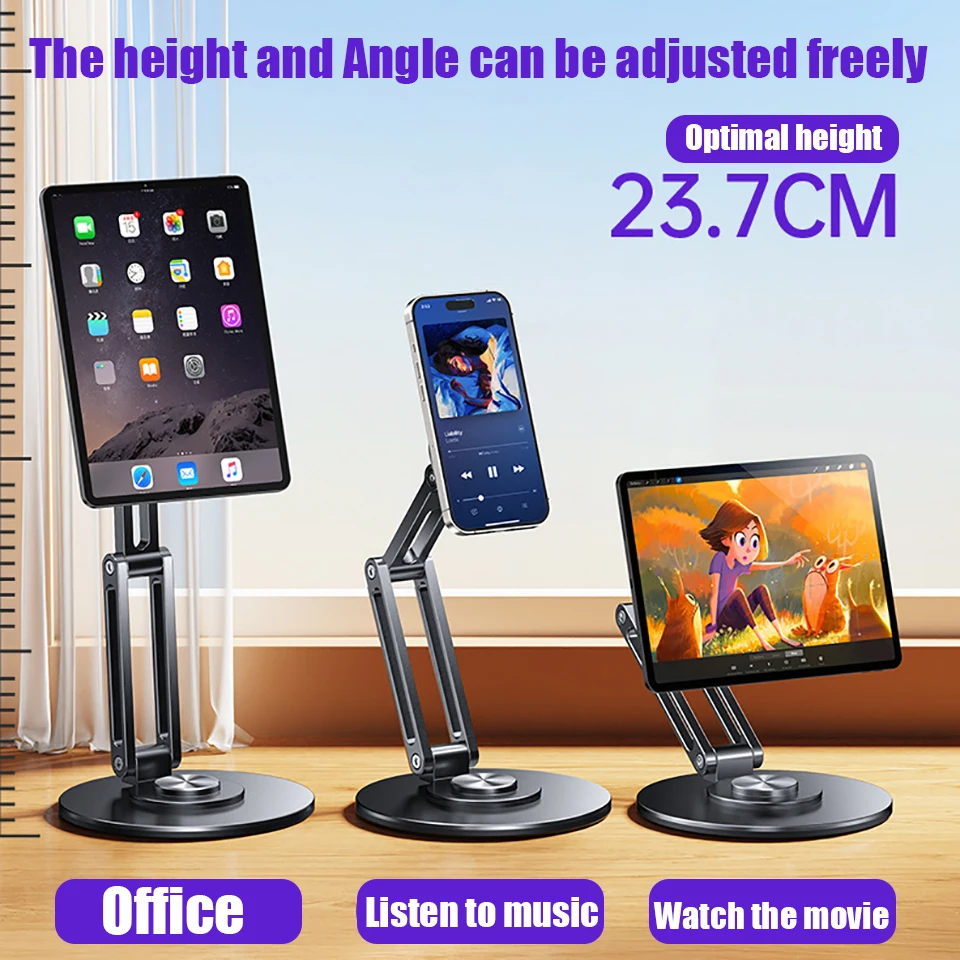 OUTMIX Nowy, mocny magnetyczny uchwyt na tablet, obracany o 360 stopni, do biurka, wygodny i praktyczny. — zdjęcie produktu 3
