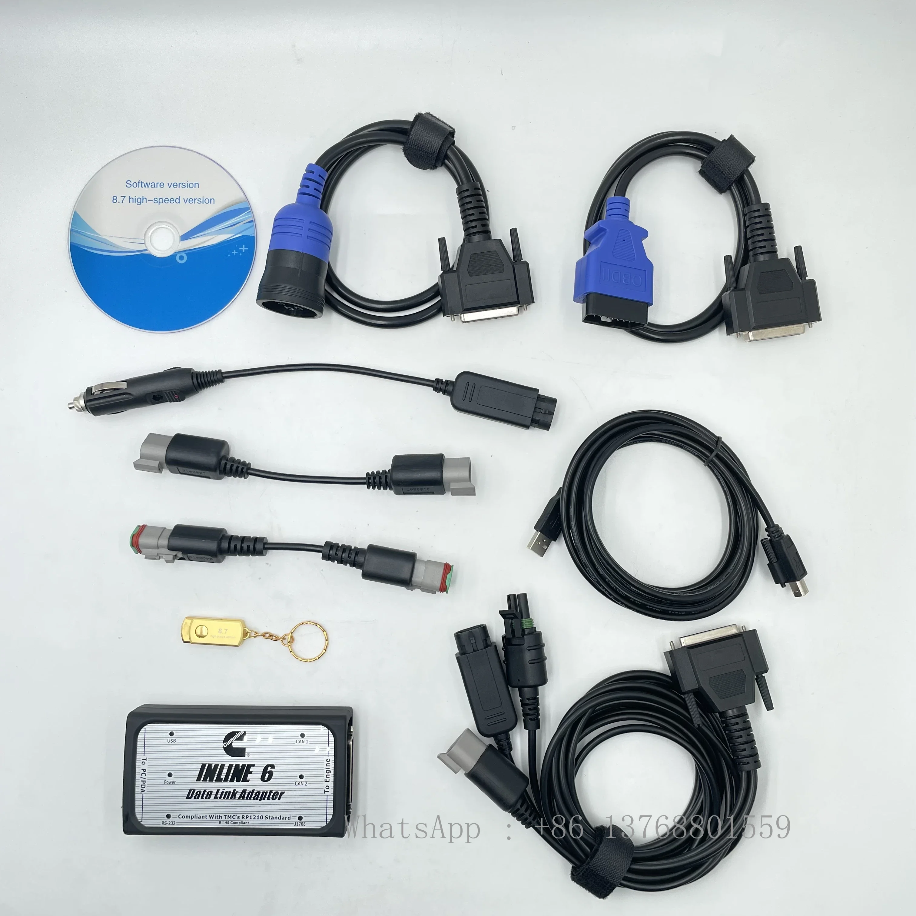 Die neueste Version programmier barer Scan-Diagnose tester Tool Daten link Adapter Inline-Software 8,7 für Cummins Efi Engine