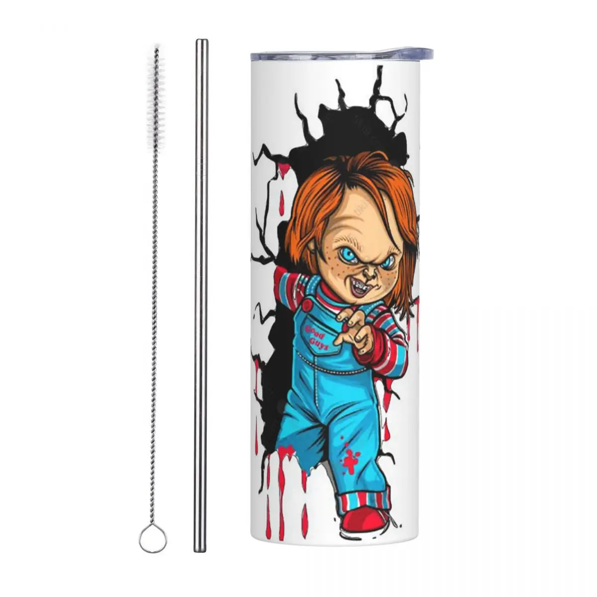 Bride Of Chucky Horror Film Movie Stainless Steel Tumbler Vacuum Insulated Mug Thermal Cold Cups Straw With Lid 20oz