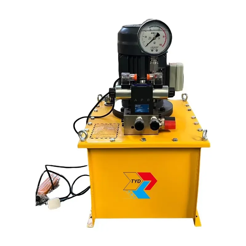 TYDDSC Industrial Electric Hydraulic Pump Double Acting 63/31.5Mpa 0.75KW Power Pack Unit 2 Stage Solenoid Car Lifting