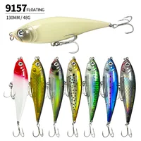 130mm 48g 3D cebo Twitch costero Señuelos de Pesca señuelo de trucha de agua salada cebo de largo alcance lápiz Pesca fundición lubina Minnow Wobblers