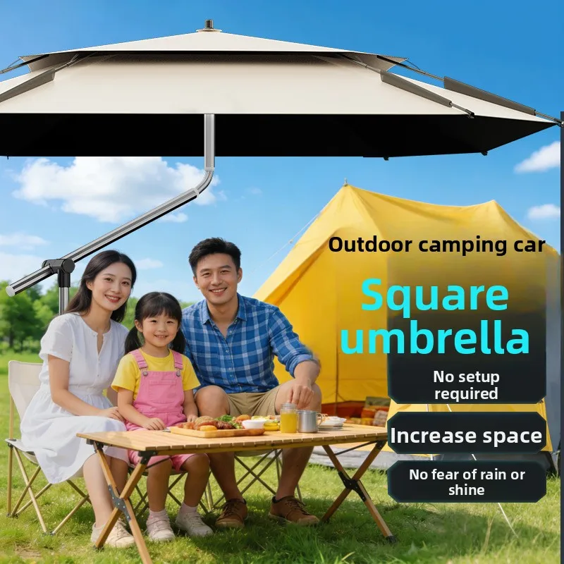 Square Fishing Umbrella Polygonal Sun Shade Large Folding Portable Outdoor Camping Outdoor Umbrella Fishing Camping